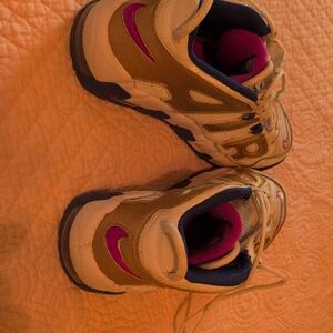 Nike Kids' Sneakers - Gold and Pink Accents